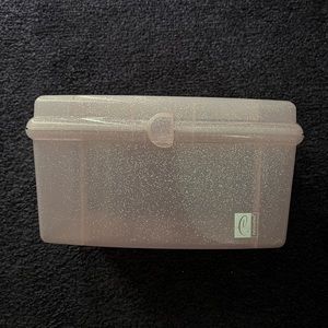 Vintage jellies caboodle pink y2k glitter caboodle